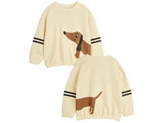 Mini Rodini beige dog stripes sweatshirt